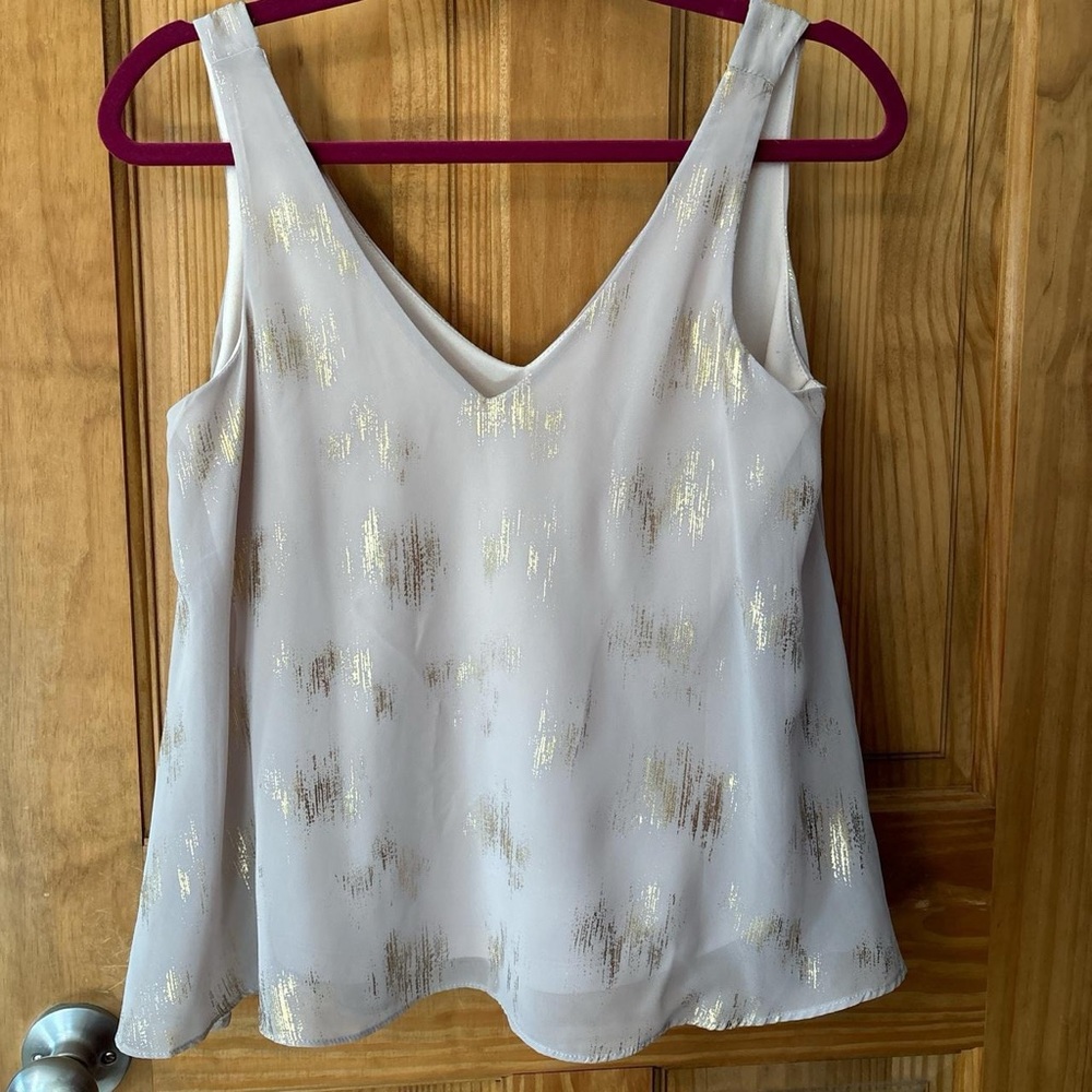 Pale Pink and Gold Blouse